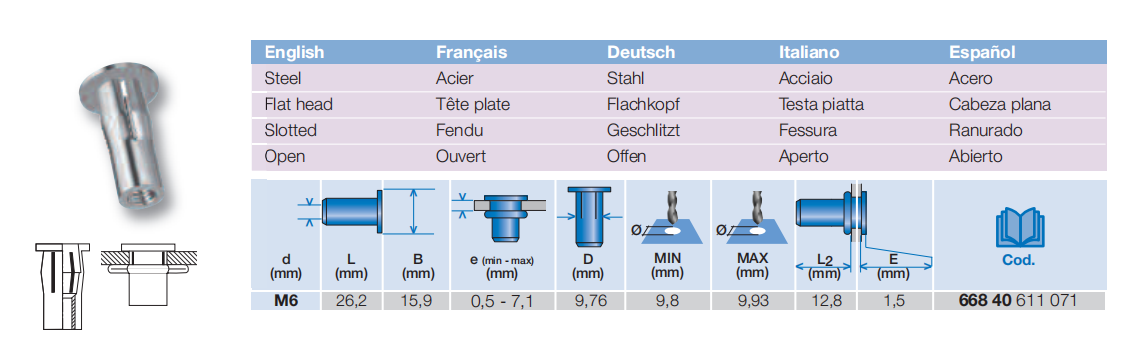 灯笼铆螺母规格