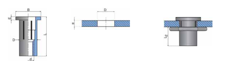 灯笼铆螺母结构