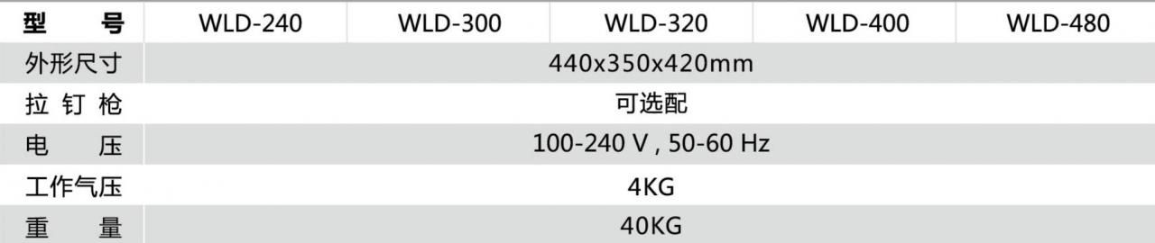 全自动铆钉机技术参数