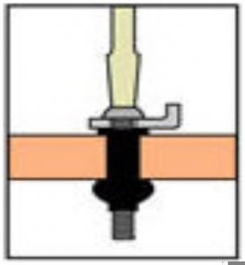 使用在薄板上的橡胶铆螺母