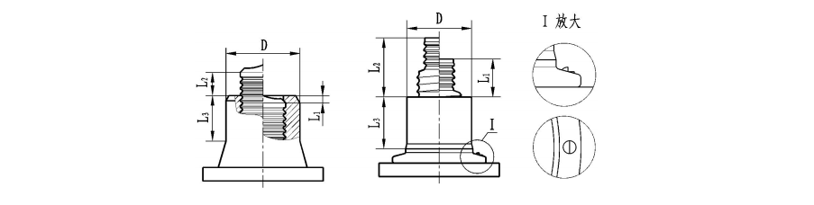 拉铆销铆接后形状