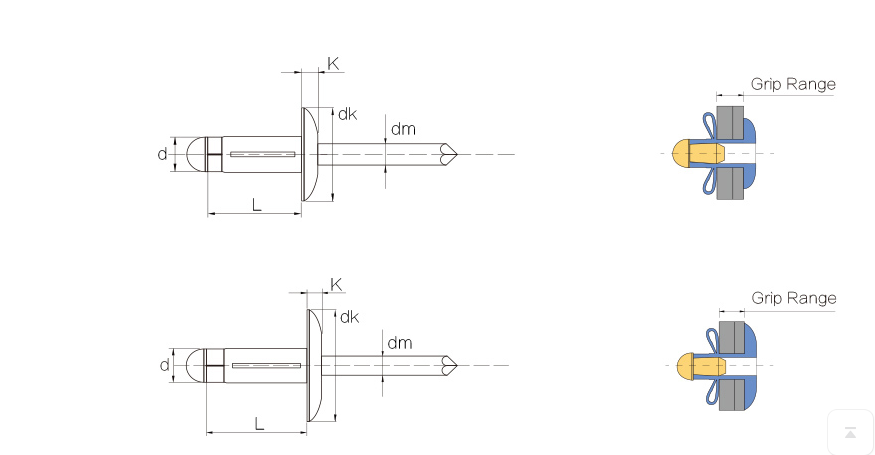 灯笼铆钉产品结构