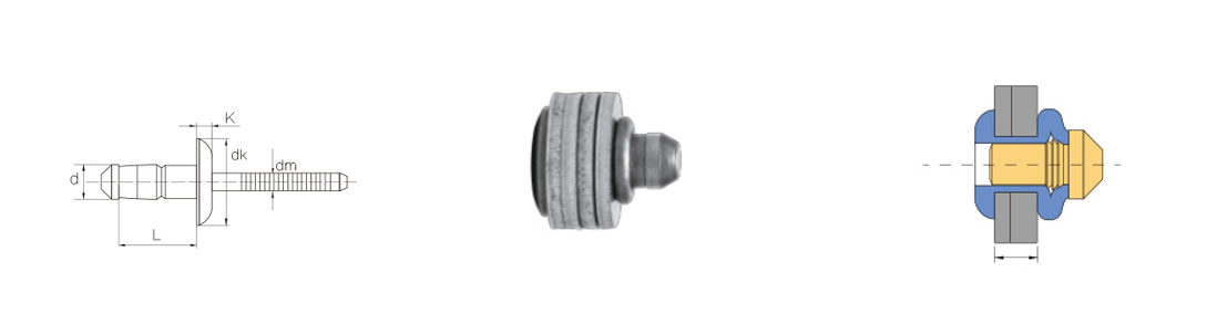 单股铆钉产品结构